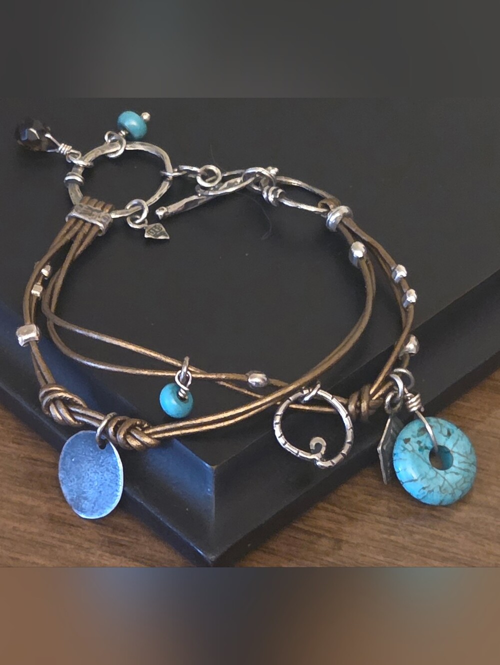 Silpada Howlite & Leather Bracelet